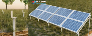 Solar Panel Installation with Ground Screws in Karnataka