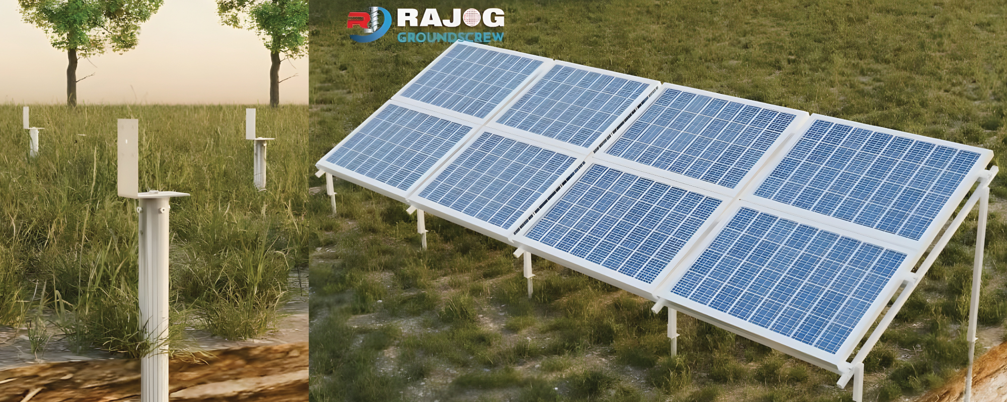 Solar Panel Installation with Ground Screws in Karnataka